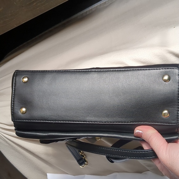 NWT Karl Lagerfeld Lucien Black Lambskin Leather Satchel - Picture 10 of 17